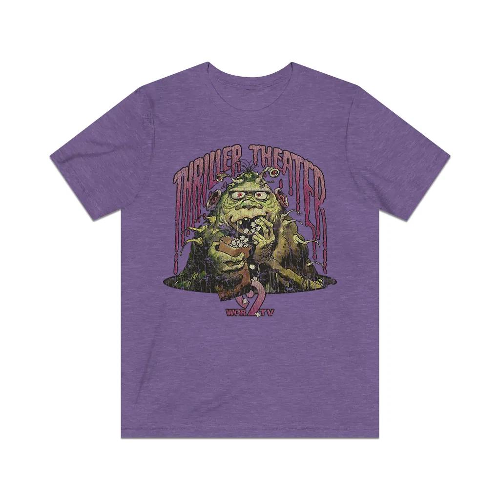 

Thriller Theater Popcorn Monster 1971 Vintage Men s T shirt 4XL
