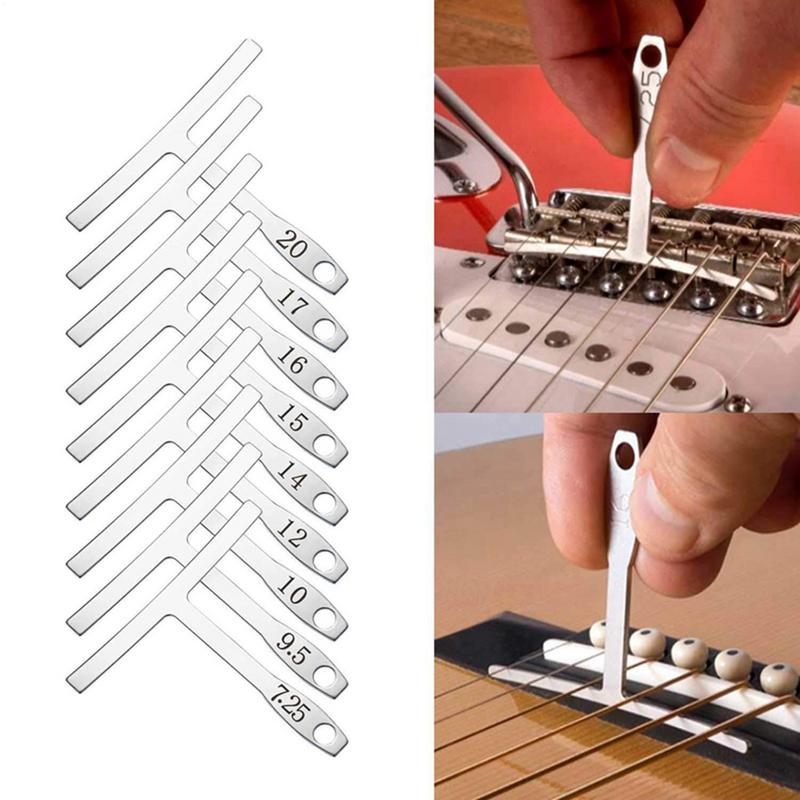 Gitár húrmagasságmérő hézagoló mérőpálca tiszta skálával Mérőszerszámok Fém Luthier Beállító Készlet Hídhoz