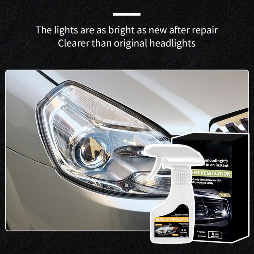 180ml Automotive Headlamp Restoration Fluids,Oxidized Kit Headlamp Scratch Remover Repair Cleaner Remove Oxidation Polish Liquid