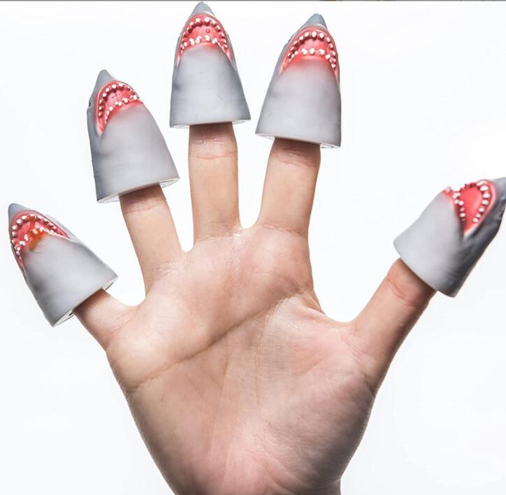 Finger Puppet Shark Animal Finger Puppet Dinosaur Shark Crocodile Hand Puppet Doll New Strange Toy Children Boys Gifts Style