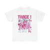 2026 Twice Concert Pop Idol Group Graphic Tee Pink Blue Retro Band Photo Print Hip Hop Streetwear Oversized Tshirt Short Sleeve Casual Clothing