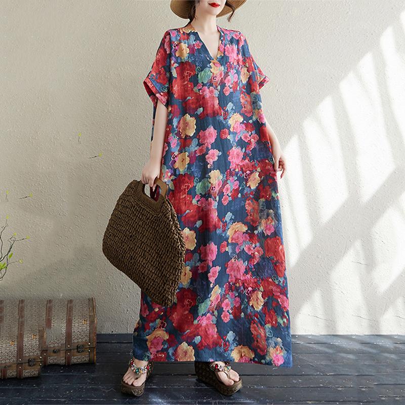 XITAO Print Casual Half Sleeve Dress ZMY1111