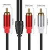 RCA Cable Splitter 1 in 2 Out Male to Female Audio Cord Plug Converter for Car Amplifier Speaker Home Theater Extend Adapter
