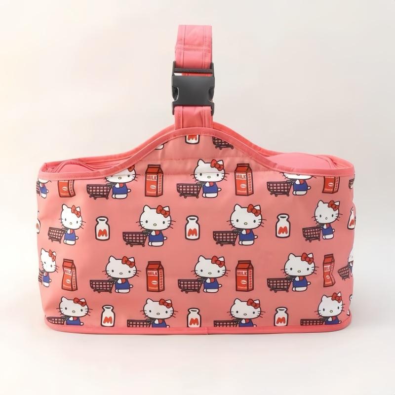Hellokitty Cartoon Printed Picnic Bag, Handbag, Picnic Bag, Portable Outside, Suitable For Moderate Insulation, Large Capacity,