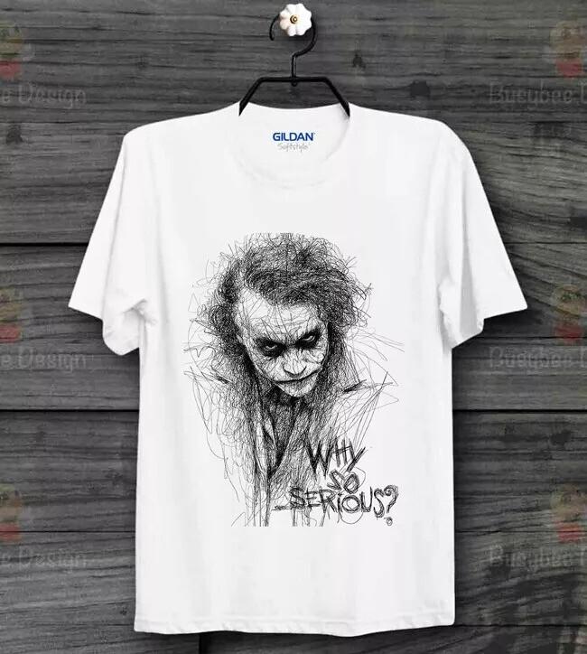 Sketch Gotham Why So Serious Batman Retro CooL Vintage Unisex T Shirt B75