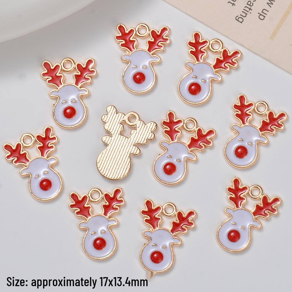 Christmas Drip Oil Charms: Santa & Tree Pendants for DIY Earrings
