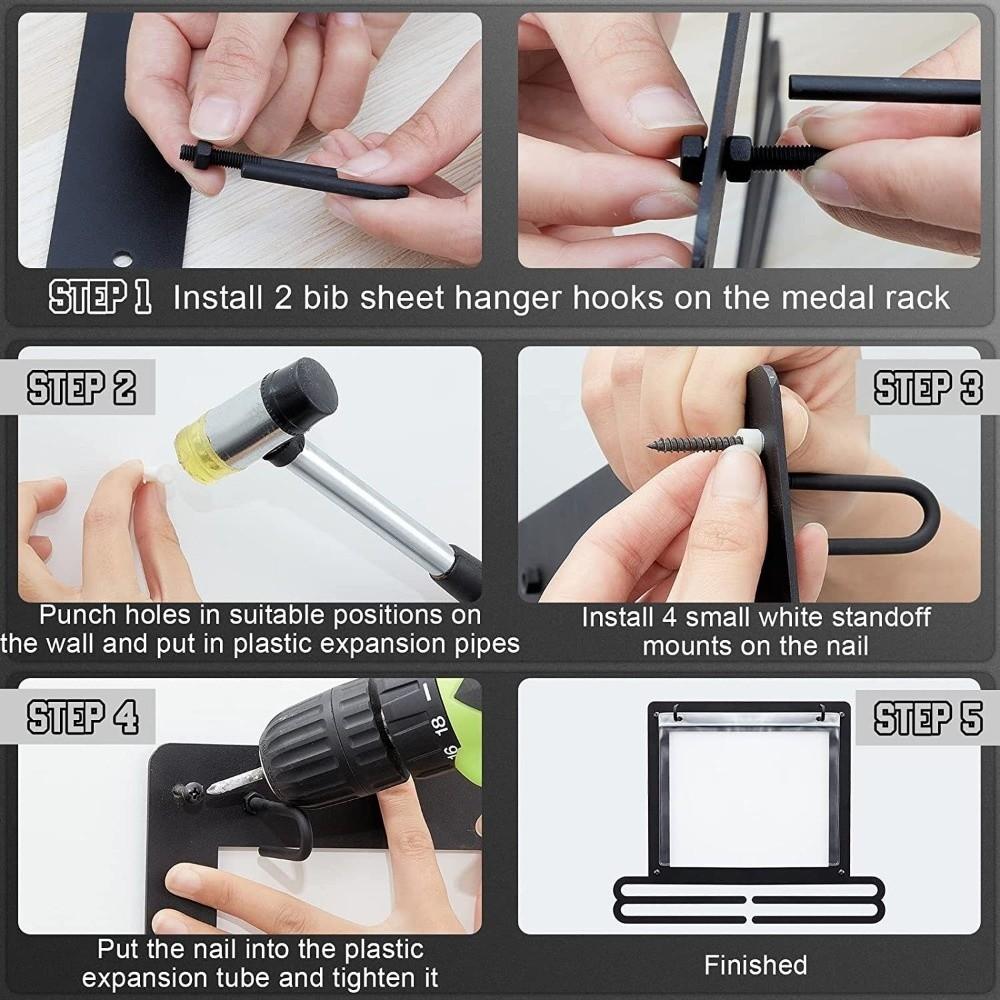 Halter für Rennmedaillen im amerikanischen Stil Eisen Sportmedaillen Ausstellungsständer Marathon