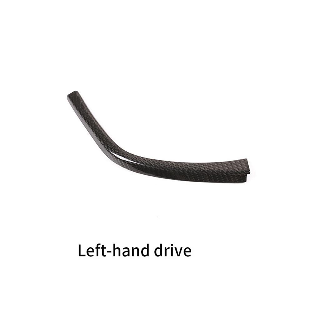 Real Carbon Fiber Car Gear Shift Panel Side L Shape Strips Trim Interior For BMW