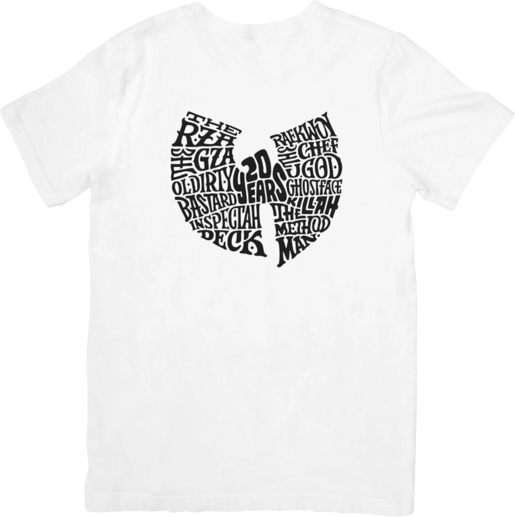 WU-TAN CLAN Music Fit for Men & Women Quality Cotton T-Shirt White.