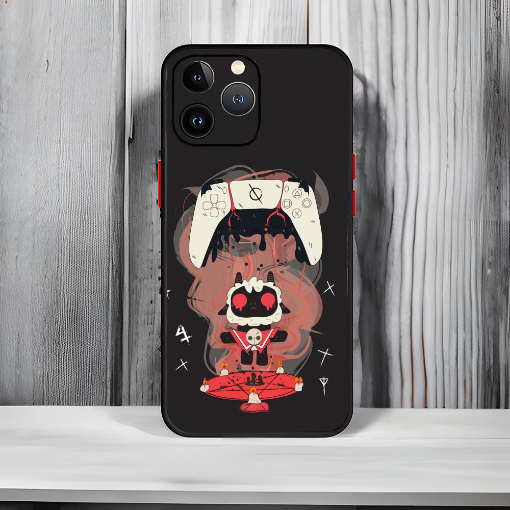 Game C-Cult Of The Lamb Phone Case Black Matte Thin Phone Case For iPhone17 16 15 14 13 ProMax