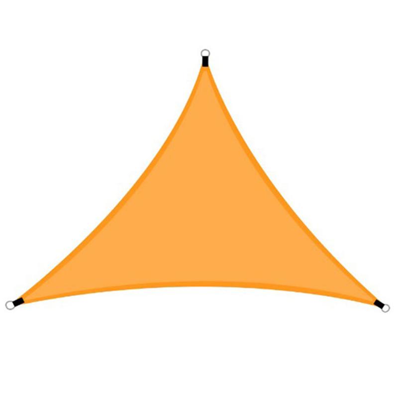 1PC Landscape Canopy\t\t Patio Balcony Triangular Canopy Outdoor Sun Protection Folding Silver Coated Awning Shade Sail 3 Meters