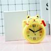 Creative Kids Alarm Clock Cartoon Table Clock Cat Desktop Decoration Lucky Cat Alarm Clock  Student