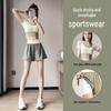 Women's Summer 2025 Running Set: Quick-Dry Fashion Gym Outfit with Yoga Shorts and Short Sleeve Top