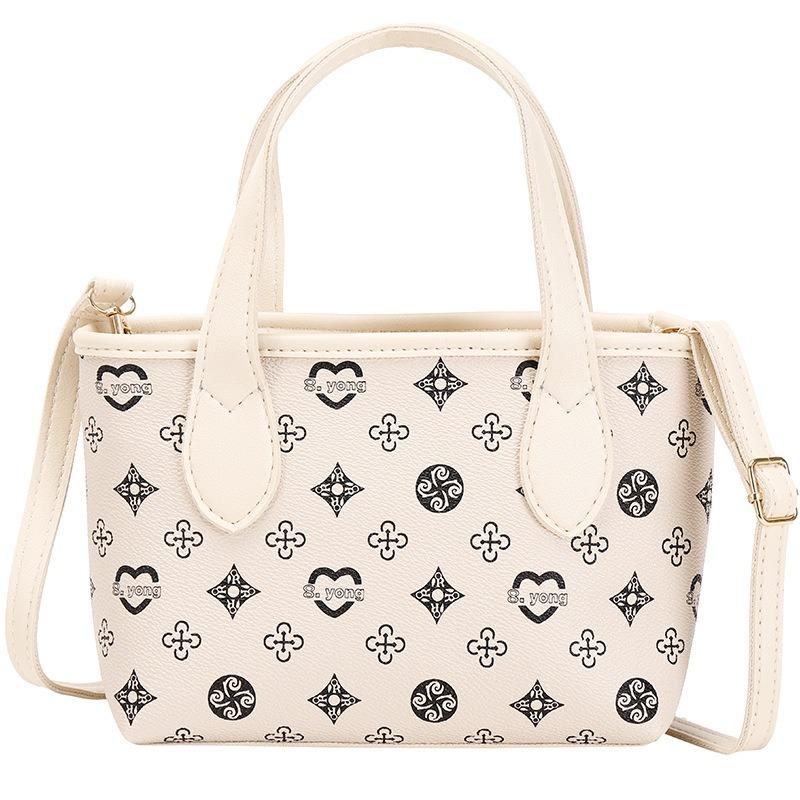 Nuovo cesto di verdure borsa da donna borsa tote in materiale floreale borsa da donna borsa porta bento premium a secchiello
