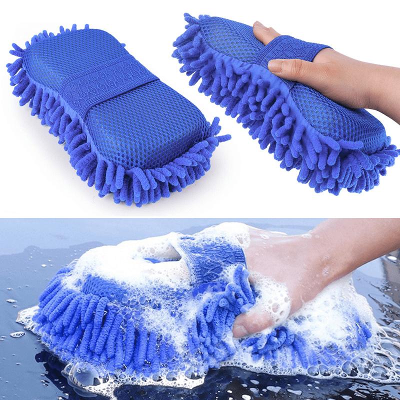 Microfiber Car Wash Sponge - Handheld Cleaning Brush for Auto, Motorcycle, and Home Use - Soft, Durable, and Easy To Use Grooming Tool