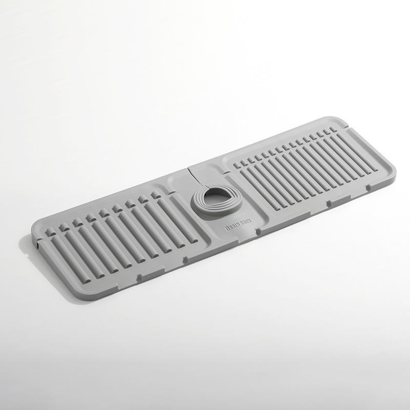 Kitchen Sink Splash Guard Reusable Silicone Draining Mat Fast Drying Stone Sink Tray Faucet Mat for Kitchen Sink