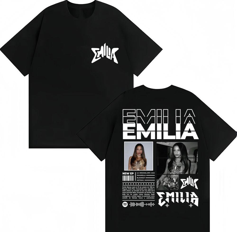 Singer Emilia Mernes MP3 Tour Graphic T Shirt Unisex Women Fashion Pop Music Hip Hop Short Sleeve Oversized Cotton Casual Tshirts