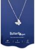 S925 Sterling Silver Diamond Butterfly Necklace - Women's Elegant Fairy Clavicle Chain Birthday Gift.
