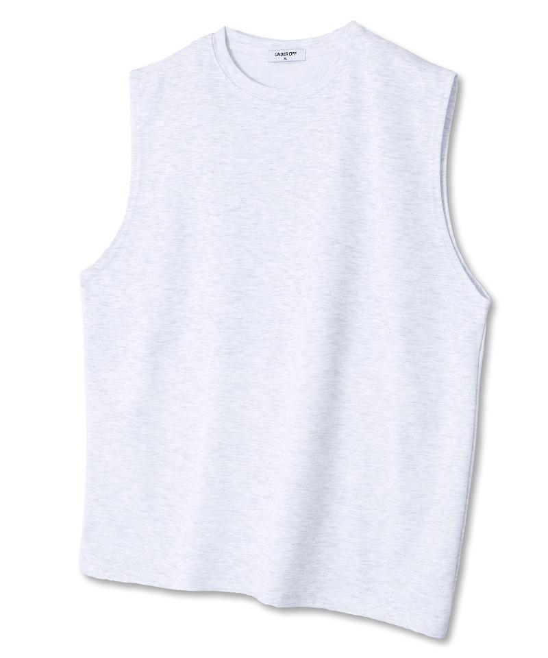 Under Off Oversized Crew Neck Sleeveless T-Shirt White Melange White Melange/M