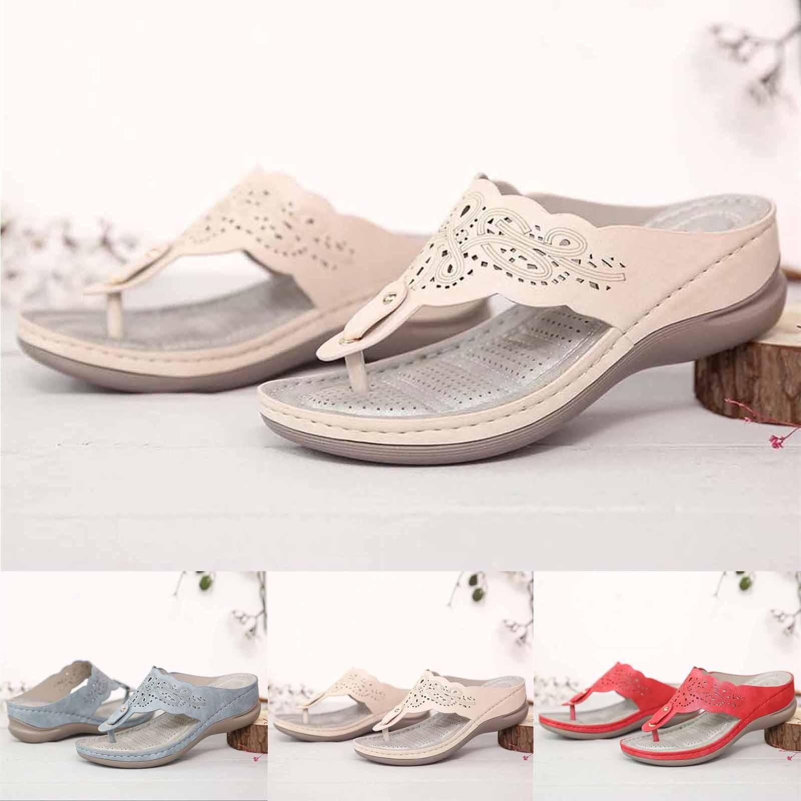 

Женские шлепанцы на танкетке, разноцветные сандалии с вышивкой, тапочки