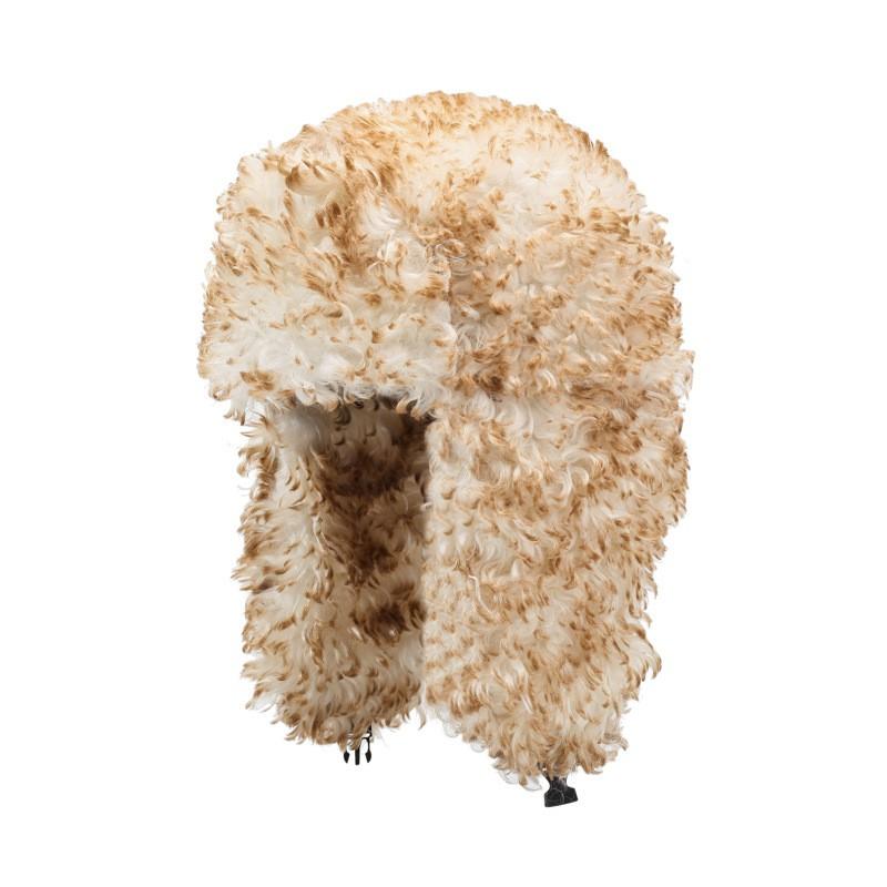 Womens Faux Shearling Fleece Hat Winter Warm Windproof Ear Protection Beanie Cap Outdoor Cold Weather