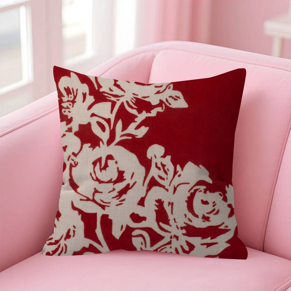 Vintage Floral Art Flower Pillowcase Toon Gift Cushion Cover Bedroom Home Sofa Chair Seat Decor Pillow Case