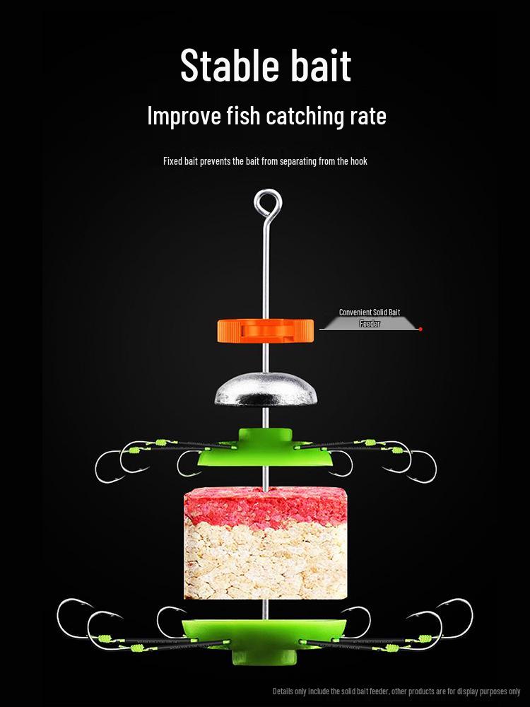 Sea Rod Carp Hook & Bait Feeder Set - Complete Accessories for Bighead Carp Fishing