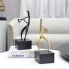 Abstract Geometric Metal Figure Sculpture Art Ornament Entrance Bedroom TV Cabinet Body Crafts Home Decoration High-end Gifts