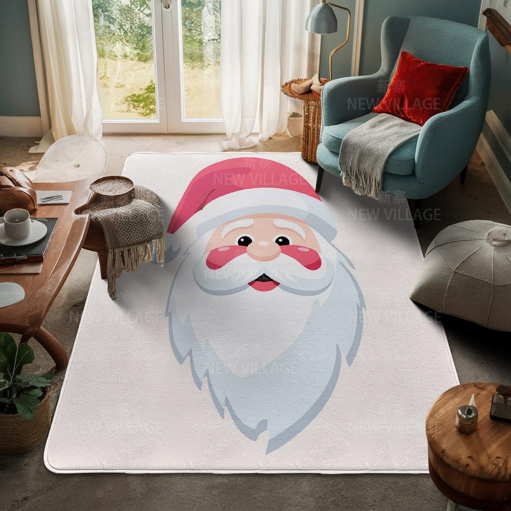 House Entrance Carpet Home Door Mat Living Room Bath Foot Bathroom Non-slip Water Absorption Rugs Bath Merry Christmas Winter