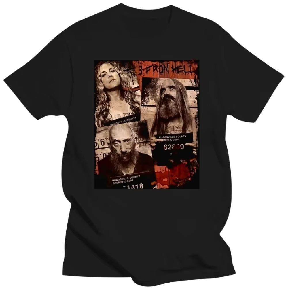 Vintage 3 From Hell Movie T Shirt Horror Rob Zombie Graphic T Shirts Sumemr Fashion Casual Unisex Hip-hop Streetwear Ropa Mujer