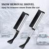 Grattoir à glace et brosse à neige extensibles pour pare-brise de voiture pour le nettoyage hivernal des vitres automobiles