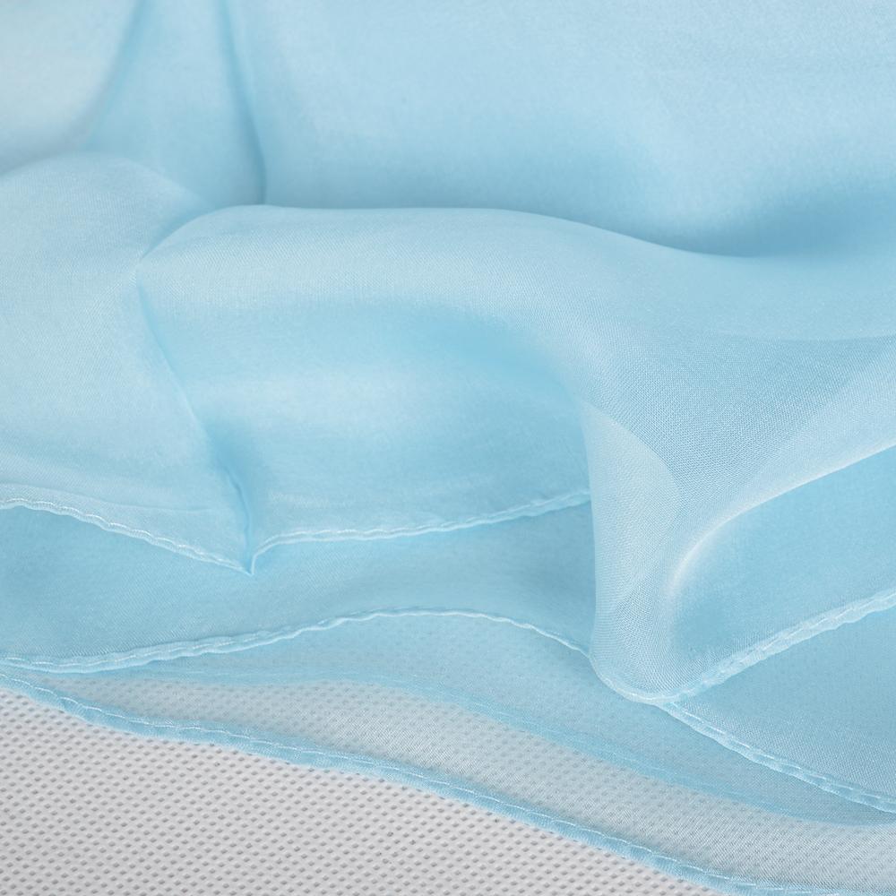 [BYSIFA] Light Blue Fall Winter 100% Silk Long Scarves Wraps Female Fashion Large Neck Scarf Shawl Spring Summer Silk Scarf Cape