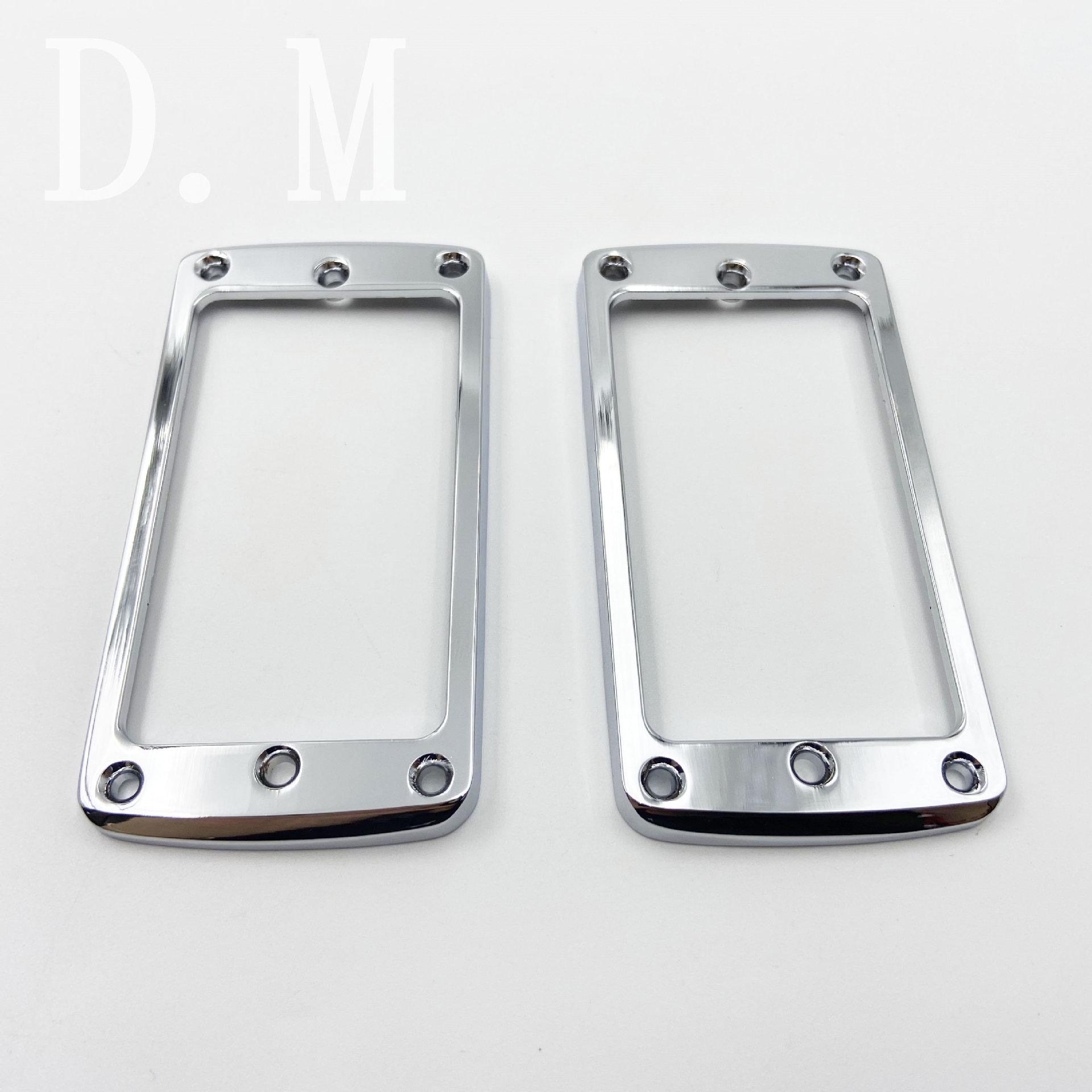 Set of 2 Zinc Alloy Flat Humbucker Pickup Rings for Electric Guitar серебряный