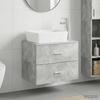 Bathroom Furniture Set Concrete Grey Engineered Wood