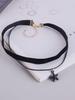 Charm Fashion Five-pointed Star Pendant Colorful Velvet Ribbon Double-layer Choker Necklaces for Women Collar Chain Jewelry Gift