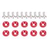 20pcs Fender Washers M6 Bolts License Plate Bumper Washers Screws M6 Bolts Decorative Gasket Bolts Red