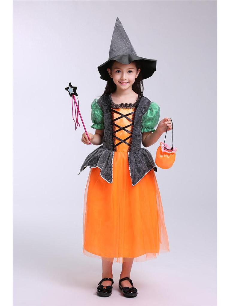 European and American Children's 2021 Halloween Witch and Anime Cosplay Costumes