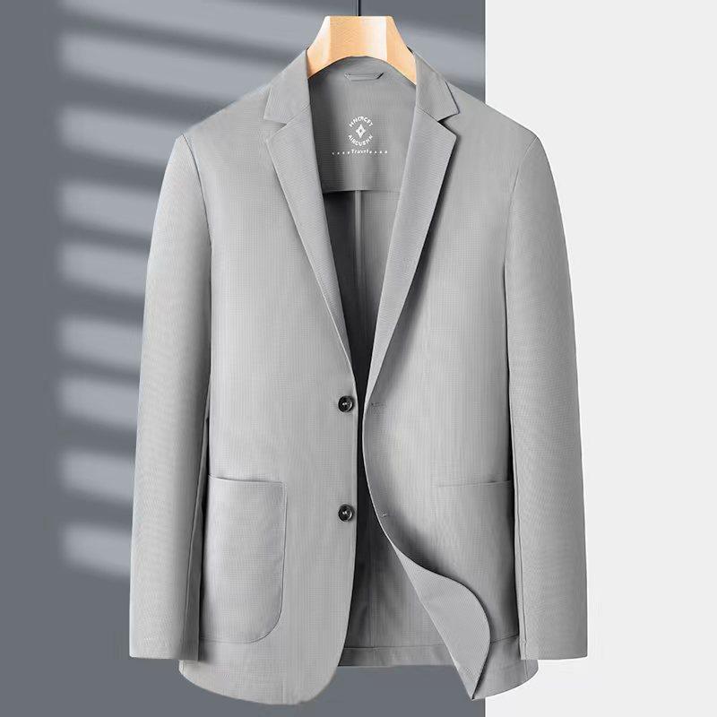 Pánský ležérní oblek jaro a léto mikroelastický lehký luxusní business sako na jeden knoflík mládež nano ledové hedvábí sluneční ochrana sako