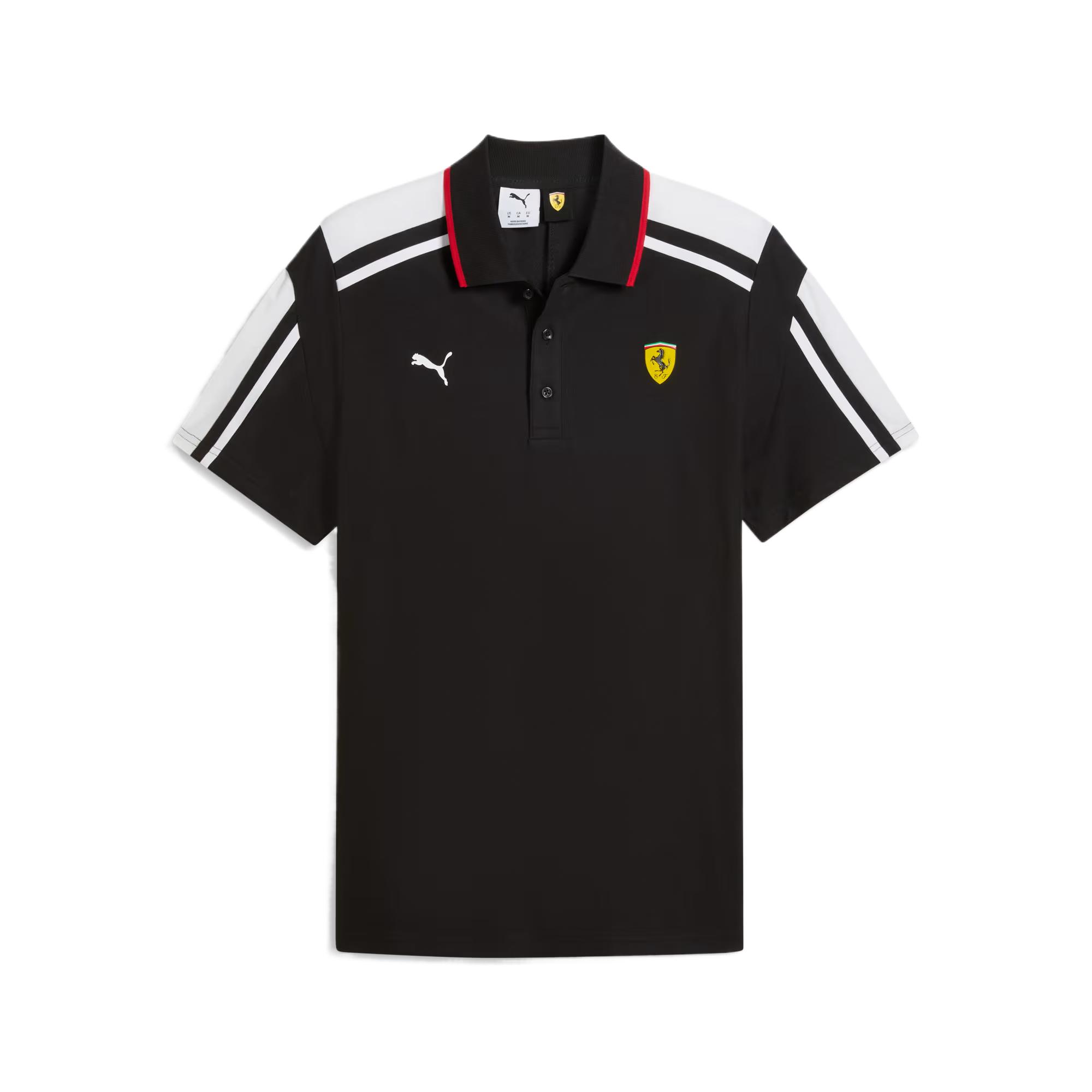 

Puma Scuderia Ferrari Solid Color Comfortable Short Sleeve Polo Shirt Men tops 635831-01 S