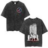 Anime Akira Vintage Washed T Shirts 90s Japanese Manga Shotaro Kaneda Tshirt Men Women Clothing Oversized Tshirts Streetwear