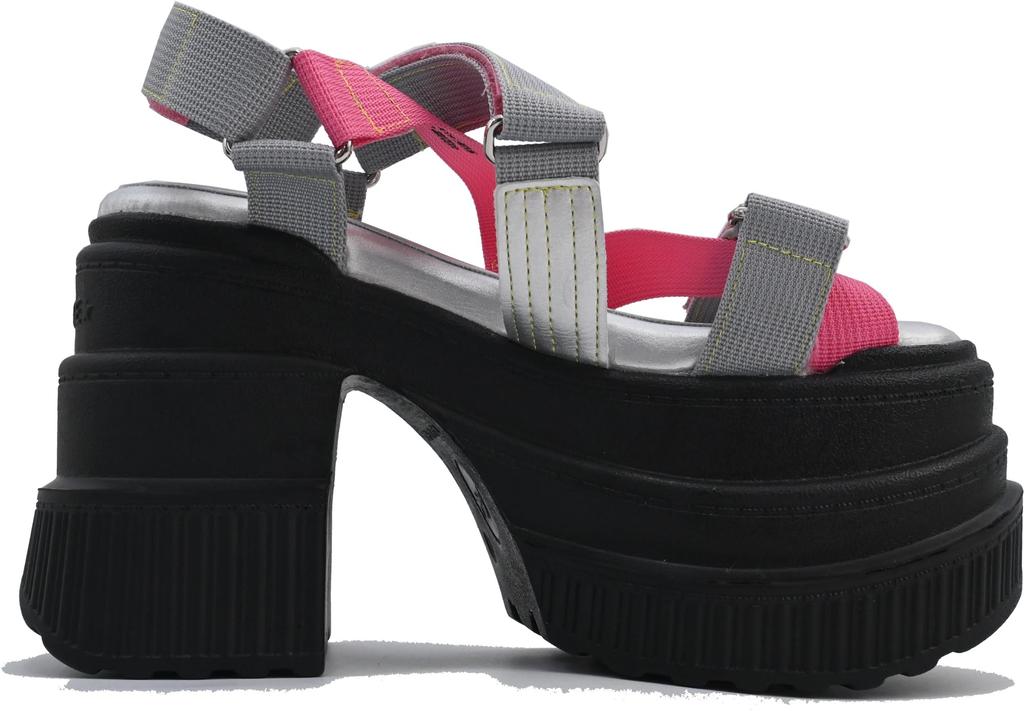 Official Sandals 4460109 Platform Sandals Easy To Walk In SNS Live Festival Cosplay Harajuku Theme Park Events Silver Combination Cm Cm [YOSUKE]