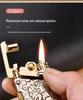 CHIEF CF708 Brass Engraved Windproof Kerosene Lighter with Rocker Ejection Ignition