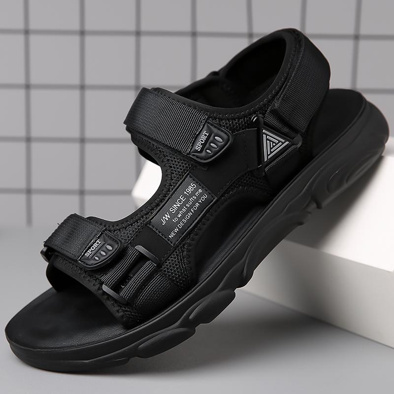 Fashion Classic Green Men's Brand Comfortable Anti Slip Water Wading Beach Shoes Summer New Men's Breathable Soft Soled Roman Sandals
