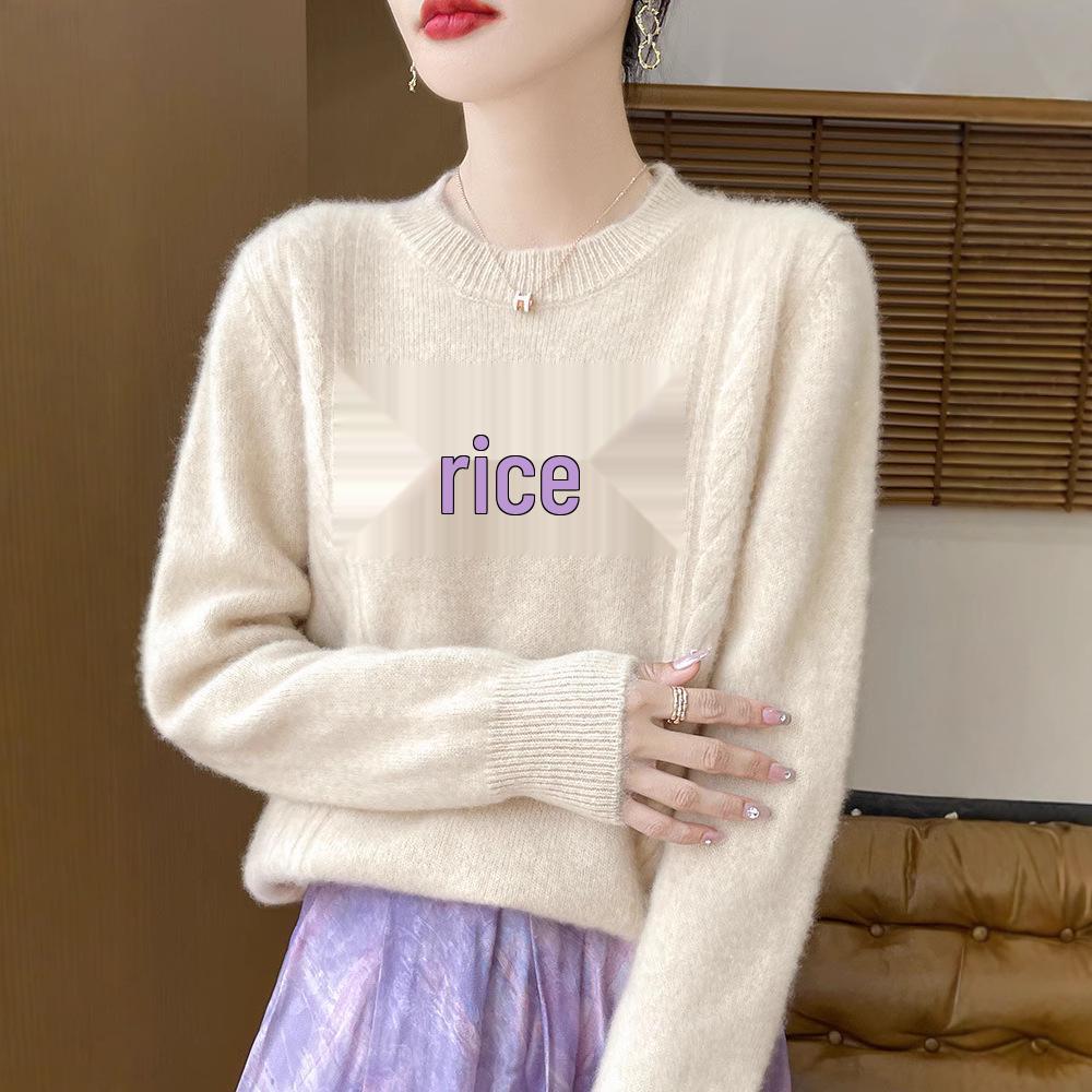 French Retro 3D Flower Wool Knit Top – Versatile, Loose, Stylish & Casual with a Slimming Round Neck Design