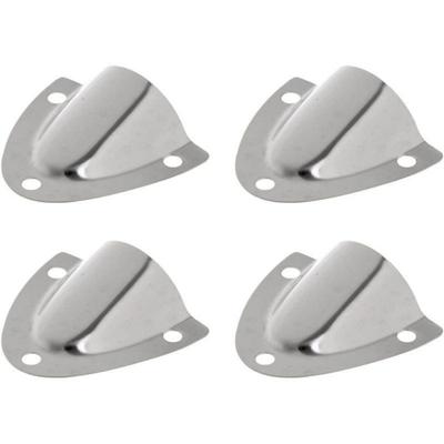 4 Pcs Stainless Steel Clamshell Vent Cover - Marine Grade Cable Wire Vent, Mirror Polished Weatherproof Clam Shell Vent (57x55mm)