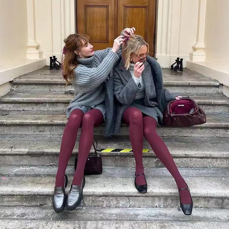 Damen Strumpfhosen Schlanke Strümpfe Strumpfhosen Super Elastische Große Größe Leggings Rot Damen Sexy Strumpfhosen Frühling Herbst Winter