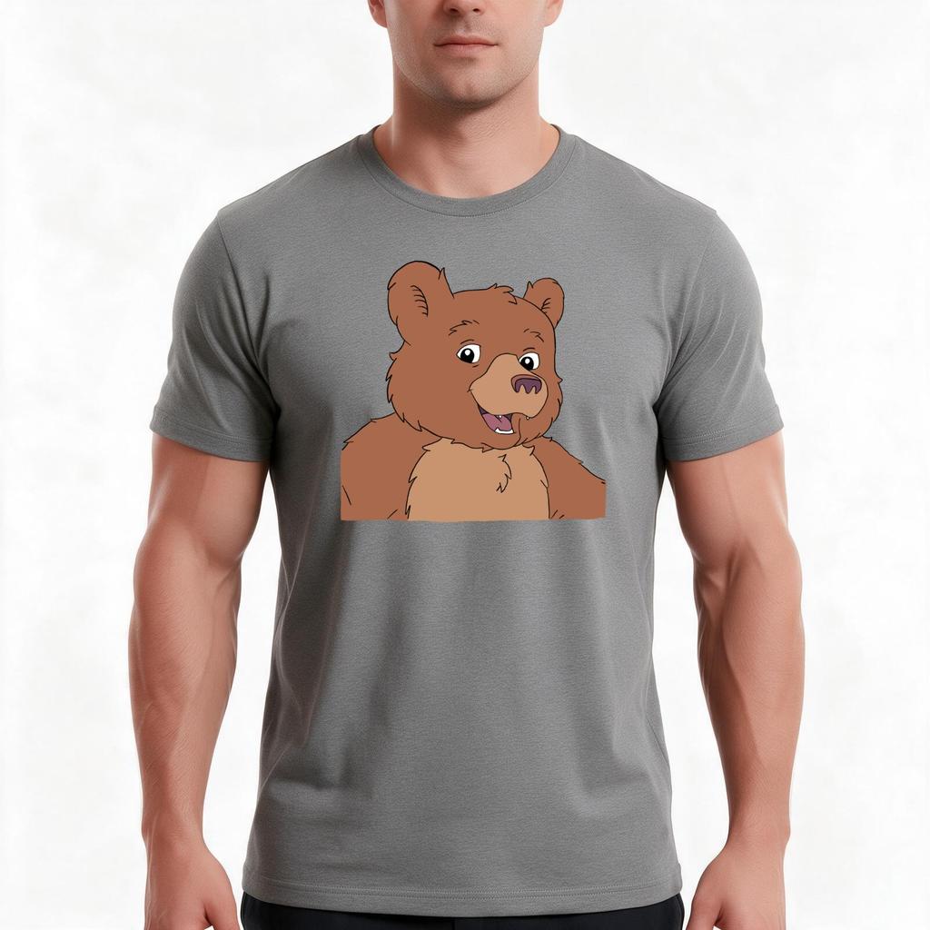 Little Bear Tshirt Summer Casual Cotton Tee Oversized Streetwear Tops Vintage Graphic Print Loose Fit Short Sleeve