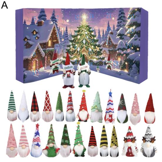 2025 Christmas Gnome Advent Calendar 24 Day Countdown to Christmas Ornament with Collectible Dwarf Dolls for Boys Girls And Adults