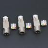 1Pc Cat7 Cat6A Cat8 Rj45 Connector Tool-Free Zinc Alloy Shielded Ethernet Termination Plugs