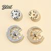 Bag Accessory Pin Moon Star Design Brooch for Women Rhinestones